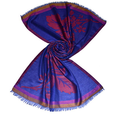 blue pink modal stole for women