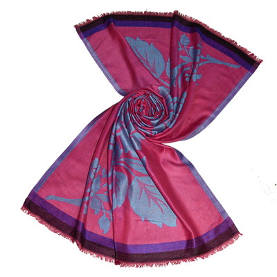 Hot pink modal scarves and shawls from India