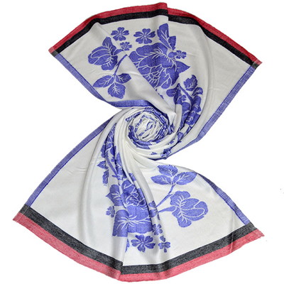purple flower modal scarf, made in india