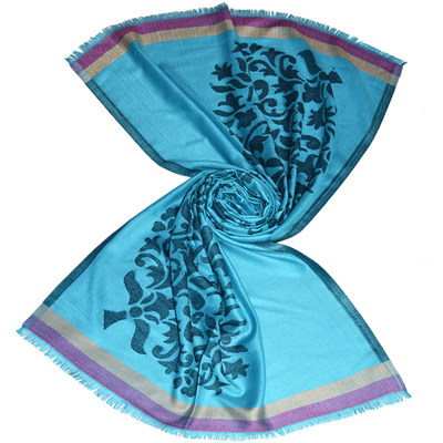 Dark blue modal scarves and shawls from India