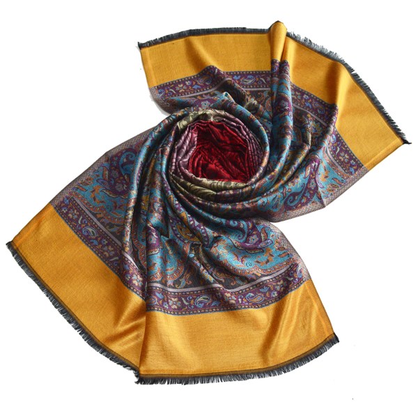 Gold mughal archway design modal stole