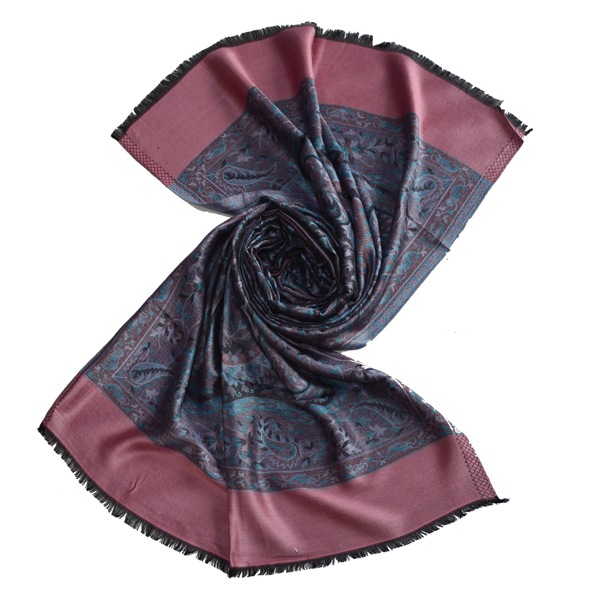 muted pink jamavar modal scarf