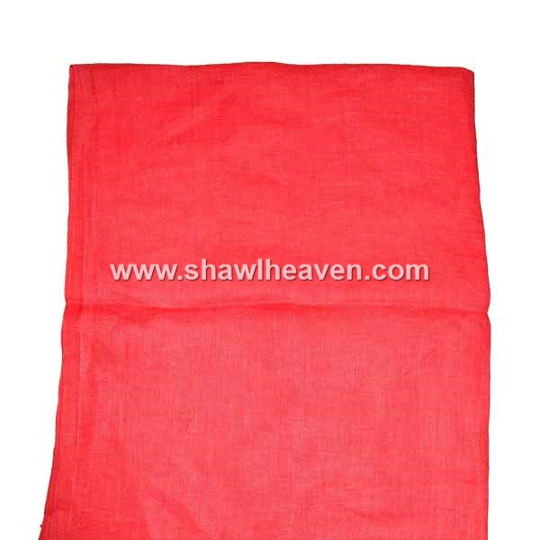 red scarf in linen