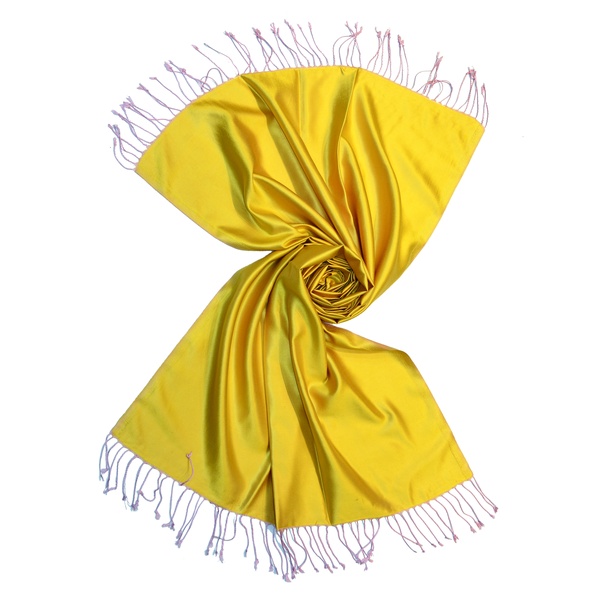 Black orange two color satin silk scarves from india