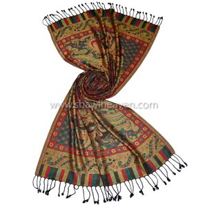 ethnic viscose shawl/hijab in traditional indian design