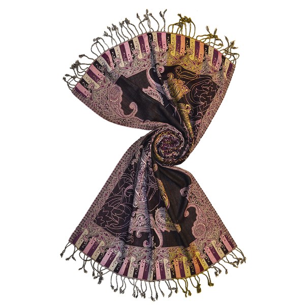 Multi striped wool shawls from india